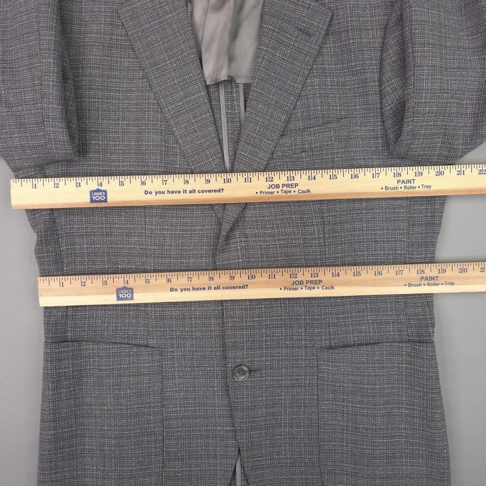 Hugo Boss Blazer Mens 40R Gray Check Wool Janson6 Sport Coat Jacket Regular Fit